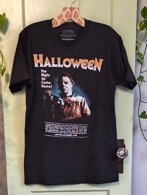 Men's Michael Myers 🎥🍿 Halloween John Carpenter Black T-shirt M